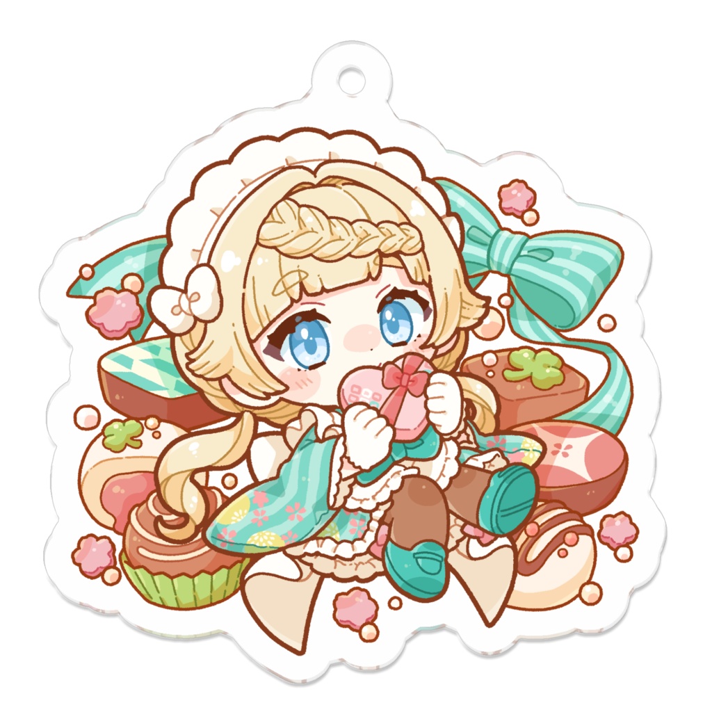 happy Valentine アクリルキーホルダー(背面コーティング)