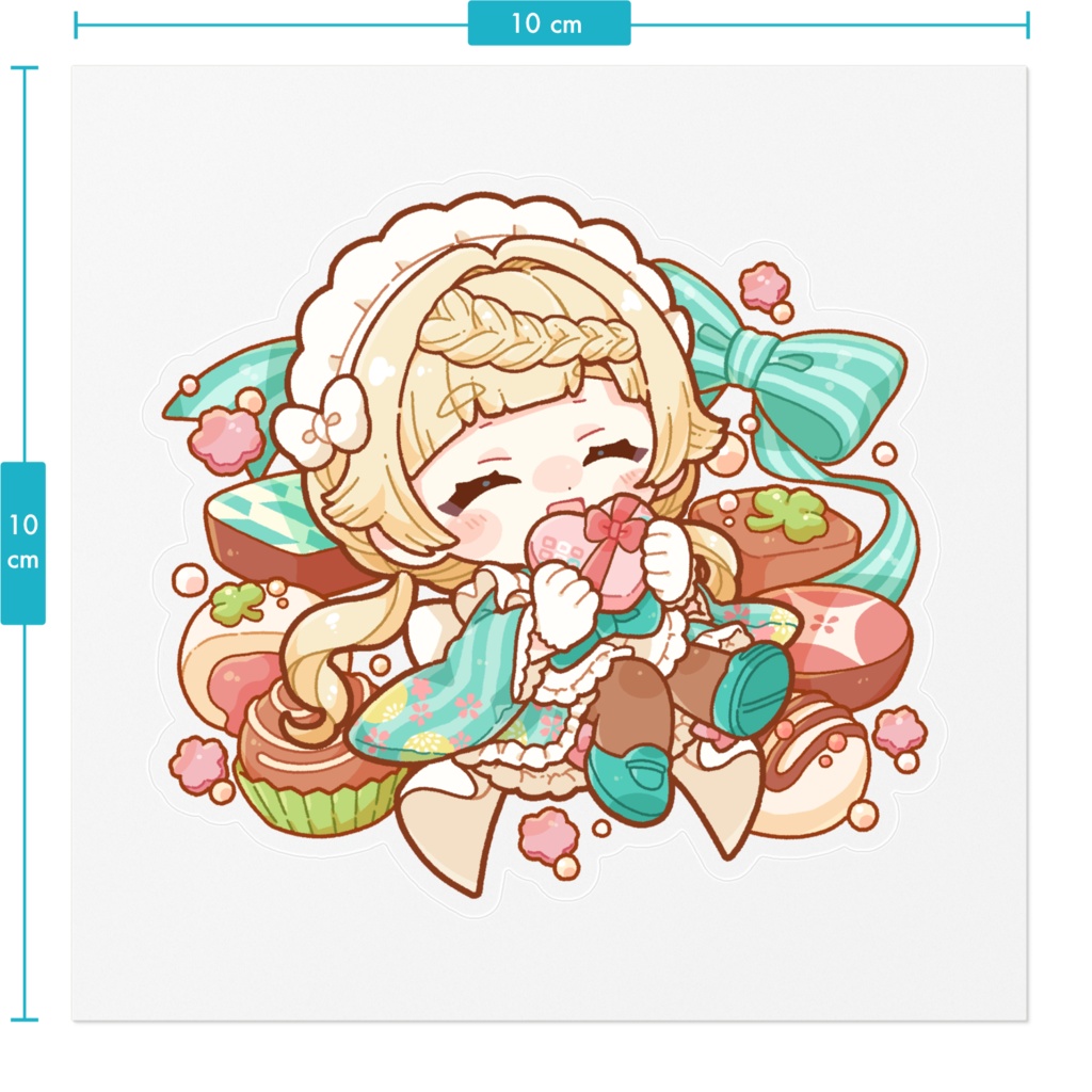 happy Valentine クリアステッカー にこにこver