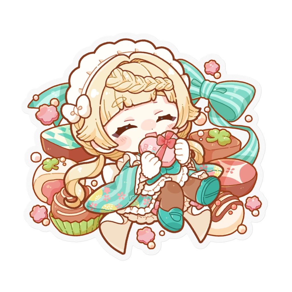 happy Valentine クリアステッカー にこにこver