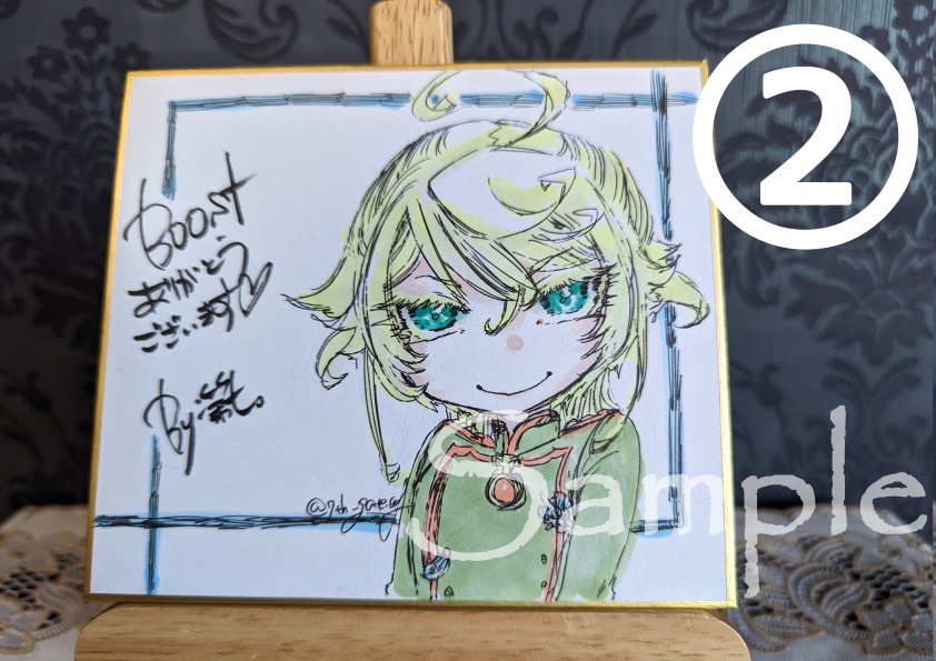 【ミニ色紙/原画】ワケありミニ色紙①~⑥