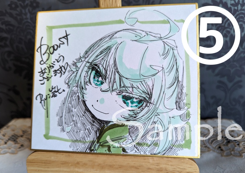 【ミニ色紙/原画】ワケありミニ色紙①~⑥