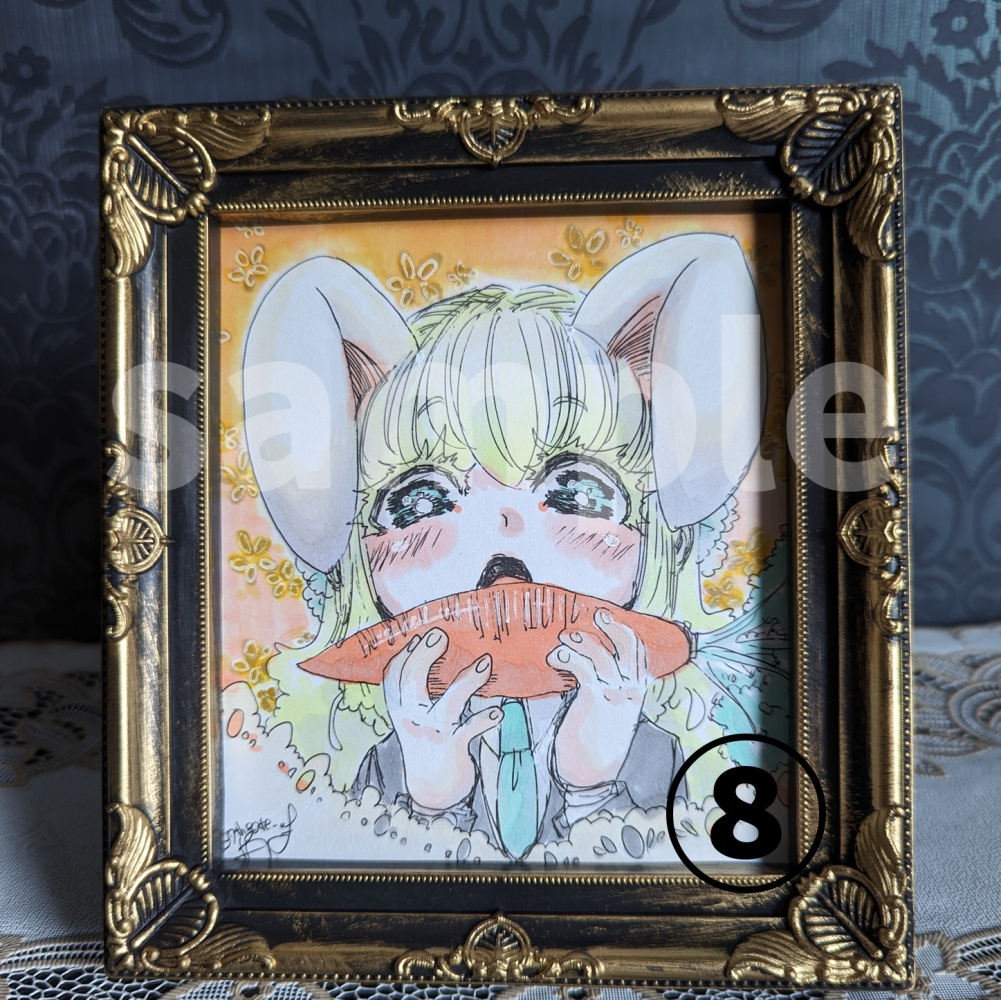 【アナログ原画】ハガキ&ミニ色紙①~⑨