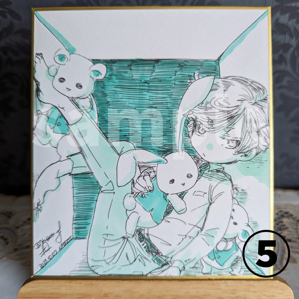 【アナログ原画】ハガキ&ミニ色紙①~⑨