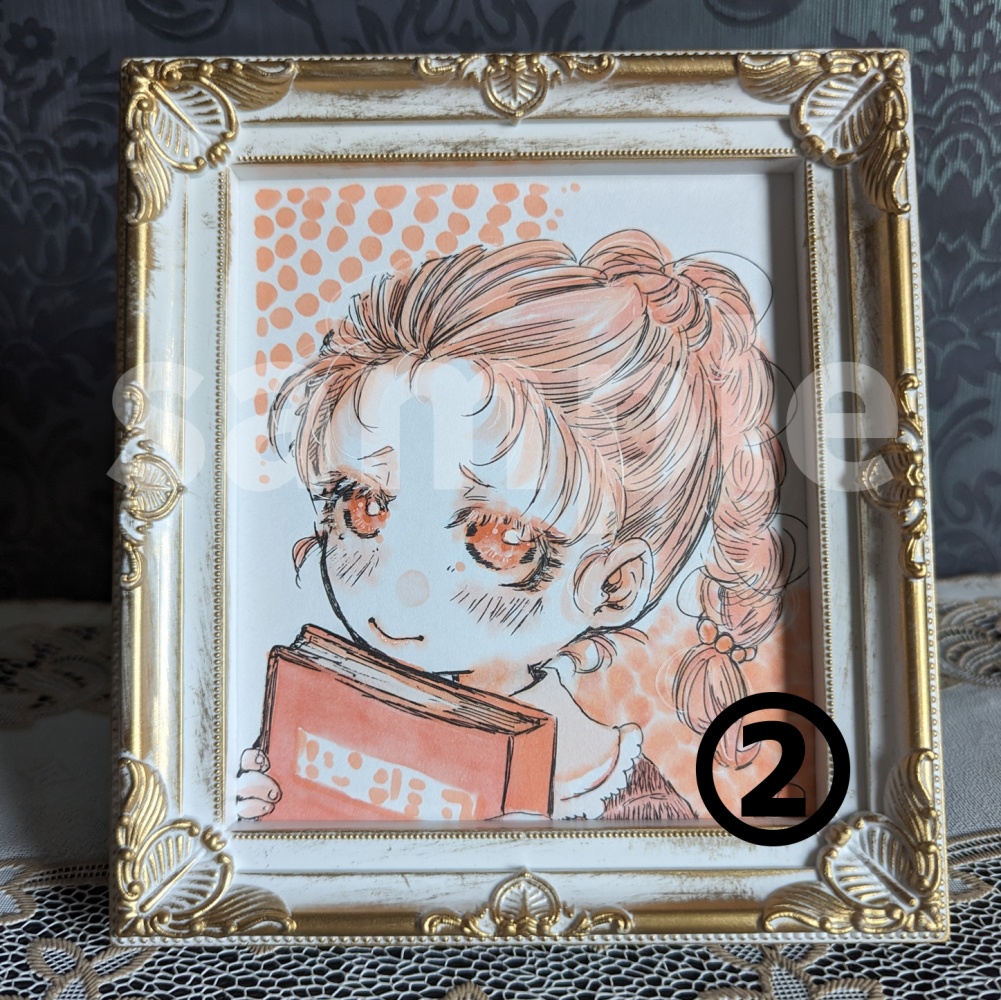 【アナログ原画】ハガキ&ミニ色紙①~⑨