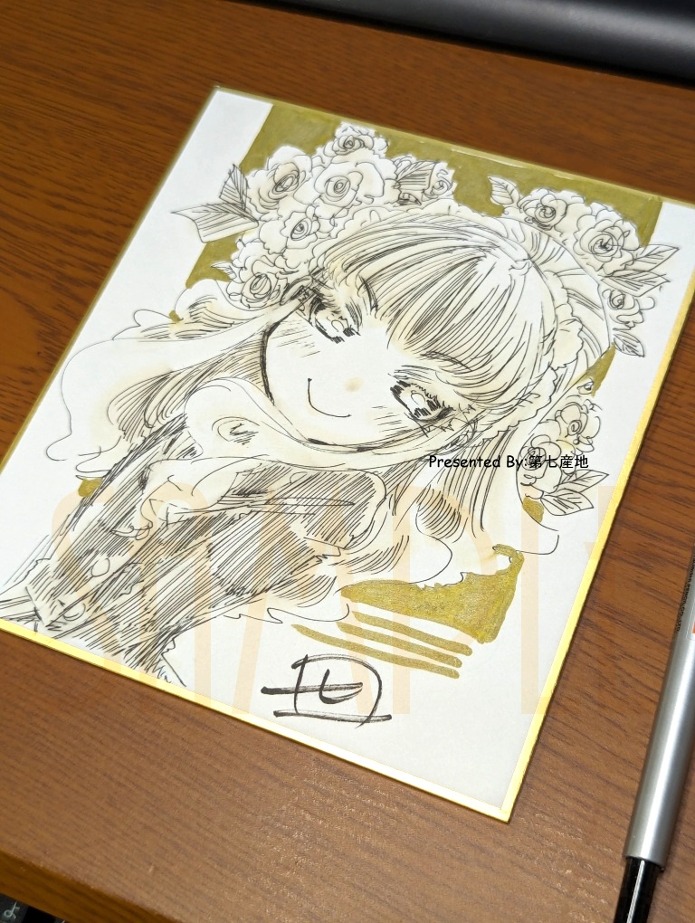 【アナログ原画】ミニ色紙:関西コミティア70用ミニ色紙-06