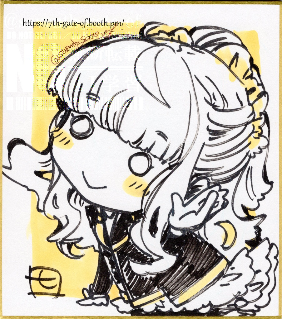 【アナログ原画】関西コミティア75後夜祭-セット02【ミニ色紙】