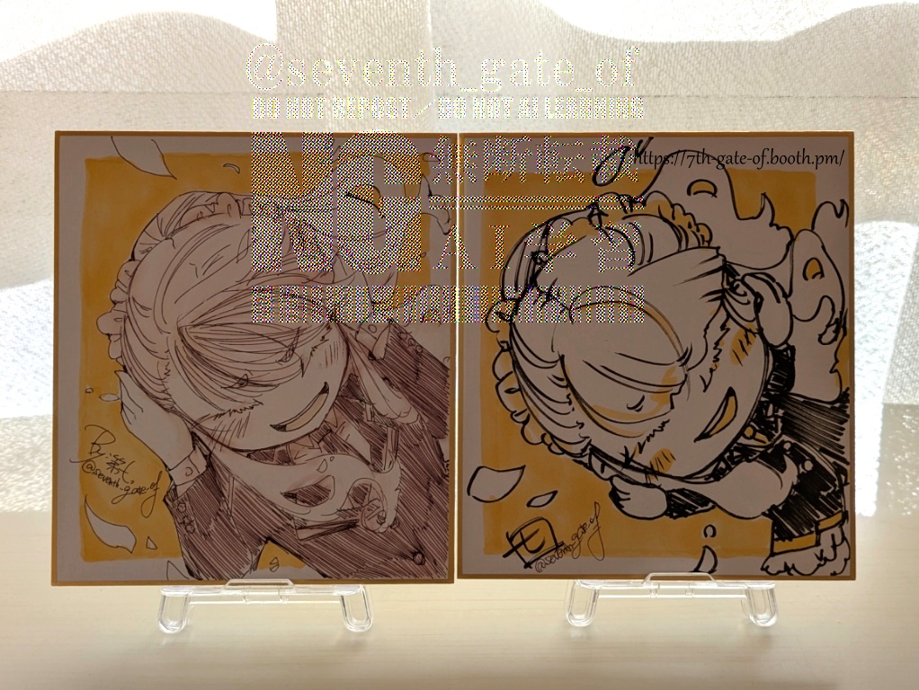 【アナログ原画】関西コミティア75後夜祭-セット01【ミニ色紙】