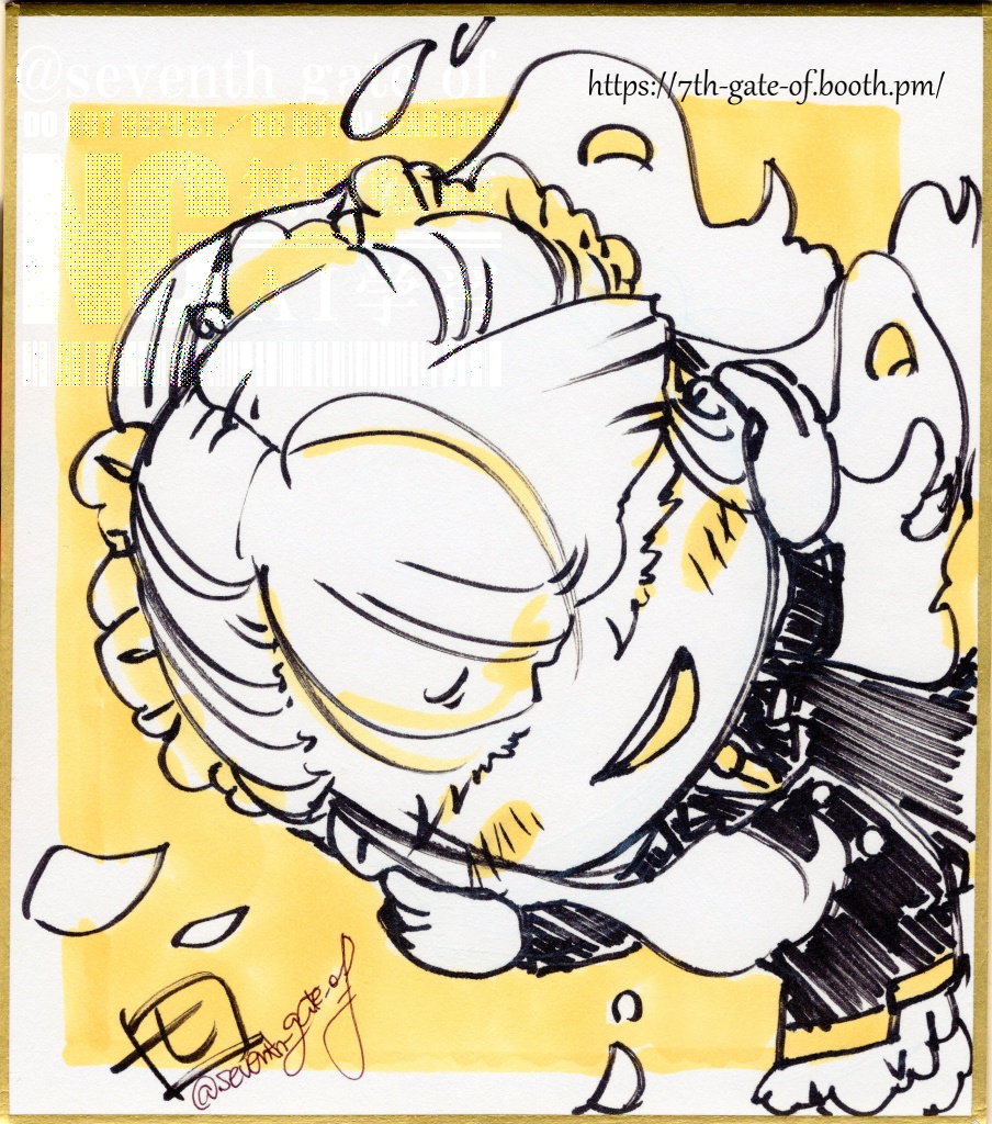 【アナログ原画】関西コミティア75後夜祭-セット01【ミニ色紙】