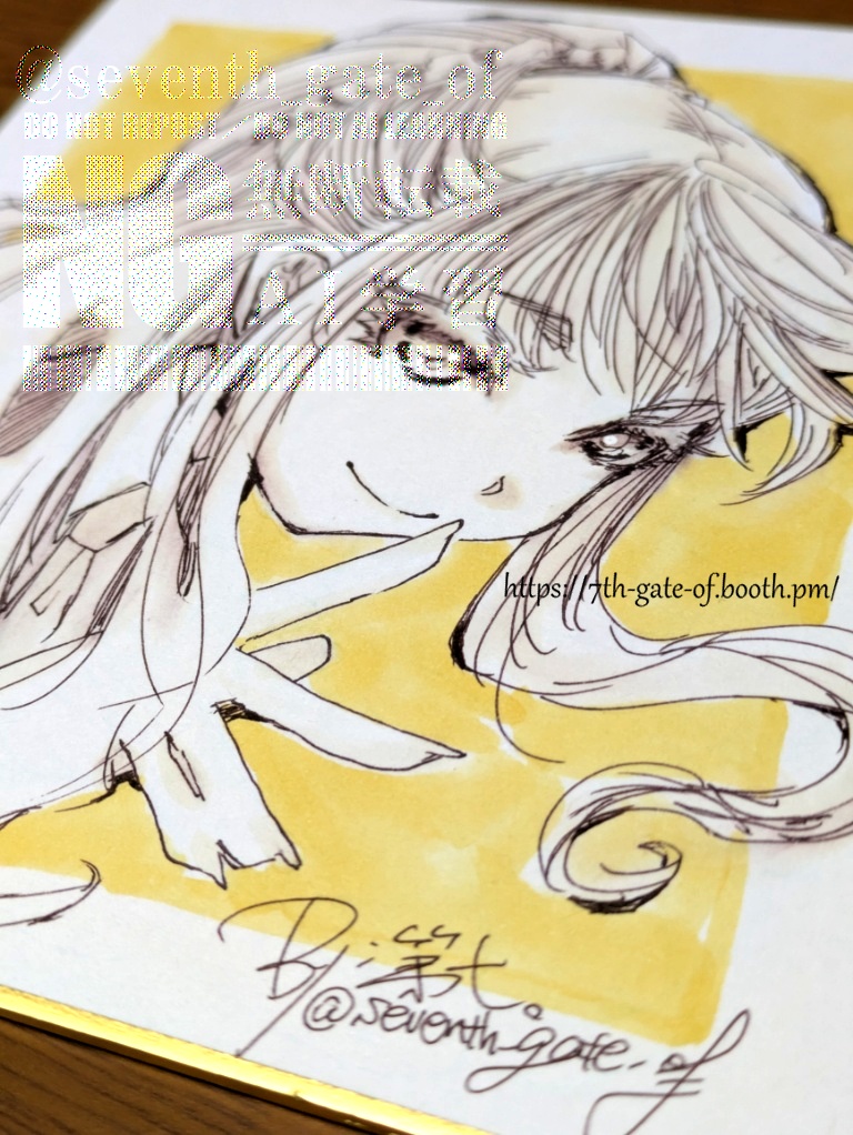 【アナログ原画】関西コミティア75後夜祭-単品03【ミニ色紙】