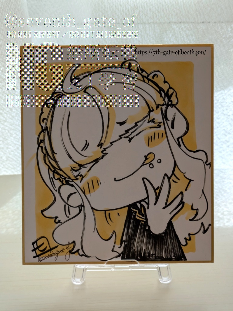 【アナログ原画】関西コミティア75後夜祭-単品04【ミニ色紙】