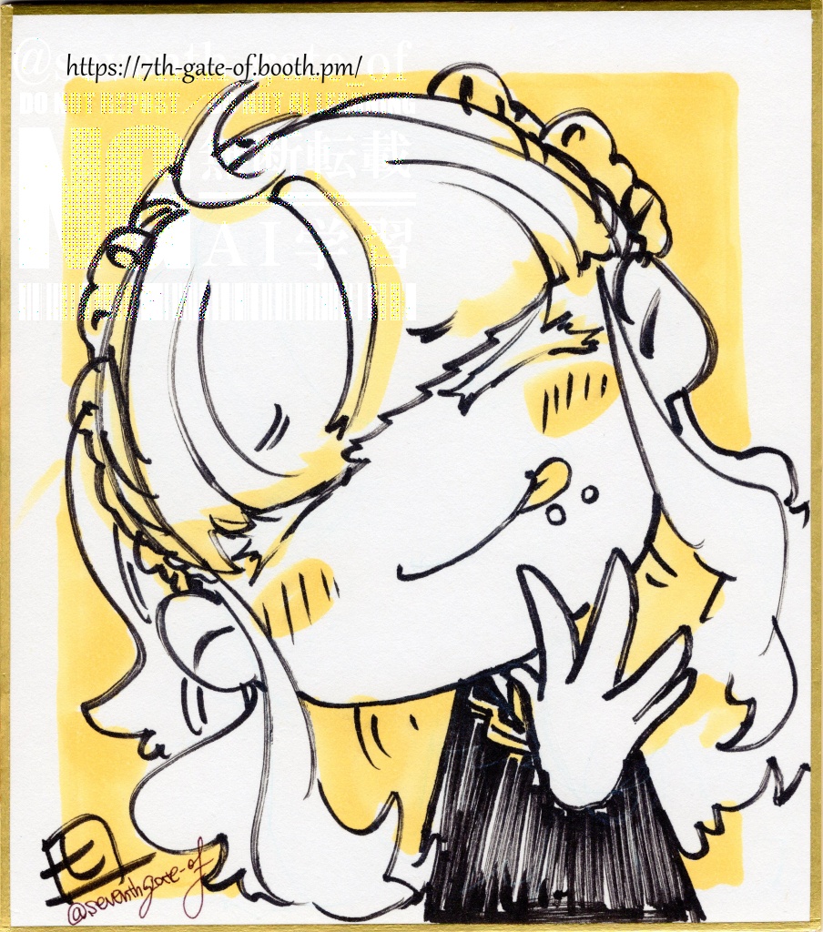 【アナログ原画】関西コミティア75後夜祭-単品04【ミニ色紙】