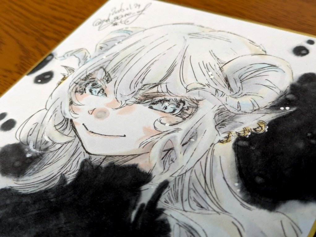 【アナログ原画】関西コミティア75後夜祭-単品05【ミニ色紙】