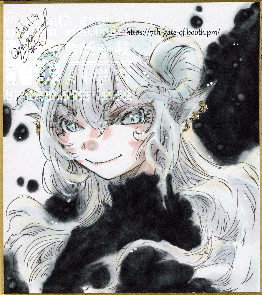 【アナログ原画】関西コミティア75後夜祭-単品05【ミニ色紙】