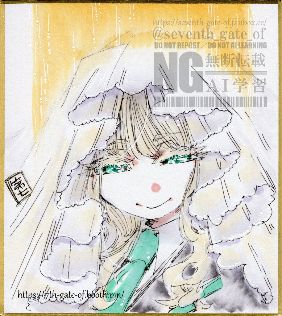【アナログ原画】関西コミティア76後夜祭-単品01【ミニ色紙】