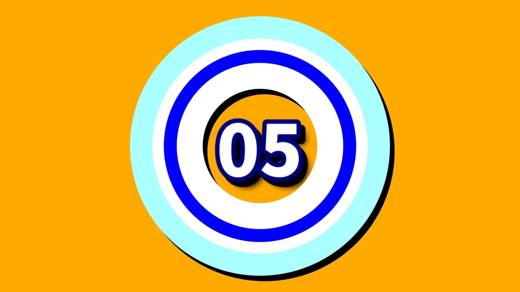 カウントダウン・5秒・ブルー系・ピンク系