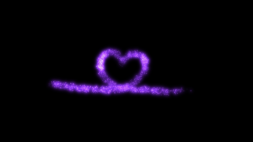 【ハート】8色展開・動く素材・透過素材・動画途中・OBSで使える