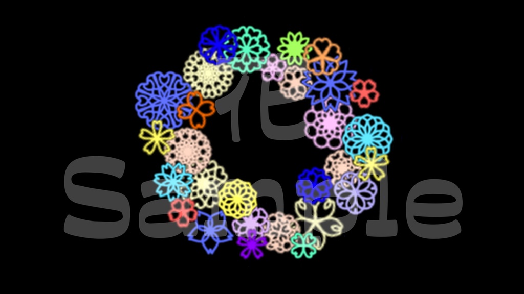 【花】動く素材・透過素材・ループ素材・動画途中・エンディング・OBSで使える