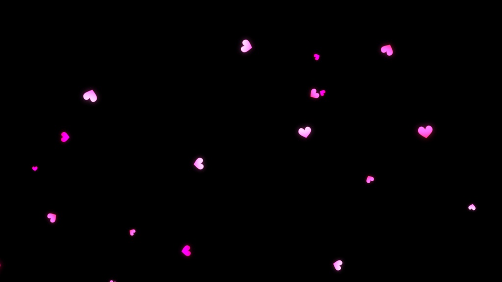 【ハート1】動く素材・透過素材・動画途中・エンディング・OBSで使える