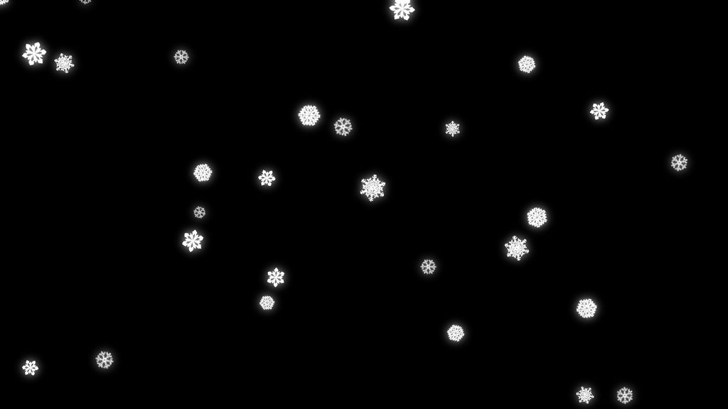 【雪４】雪の結晶・動く素材・透過素材・動画途中・エンディング・OBSで使える