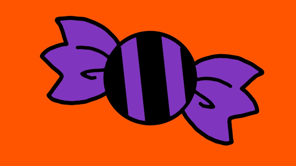 【動くハロウィン素材】おばけ・かぼちゃ・コウモリ・キャンディ・動くイラスト・透過素材・ループ素材・動画途中・エンディング・OBSで使える