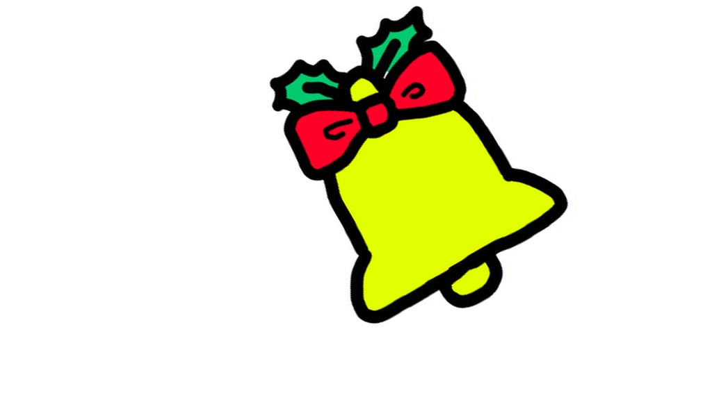 【動くクリスマスベル】動くイラスト・動く素材・透過素材・ループ素材・動画途中・エンディング・OBSで使える