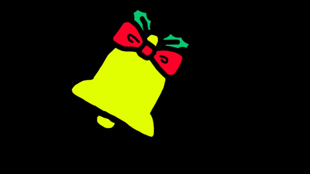 【動くクリスマスベル】動くイラスト・動く素材・透過素材・ループ素材・動画途中・エンディング・OBSで使える