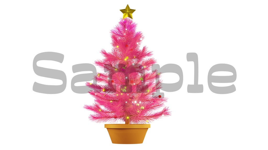 【クリスマスツリー画像】10色展開・透過素材・動画途中・エンディング・OBSで使える