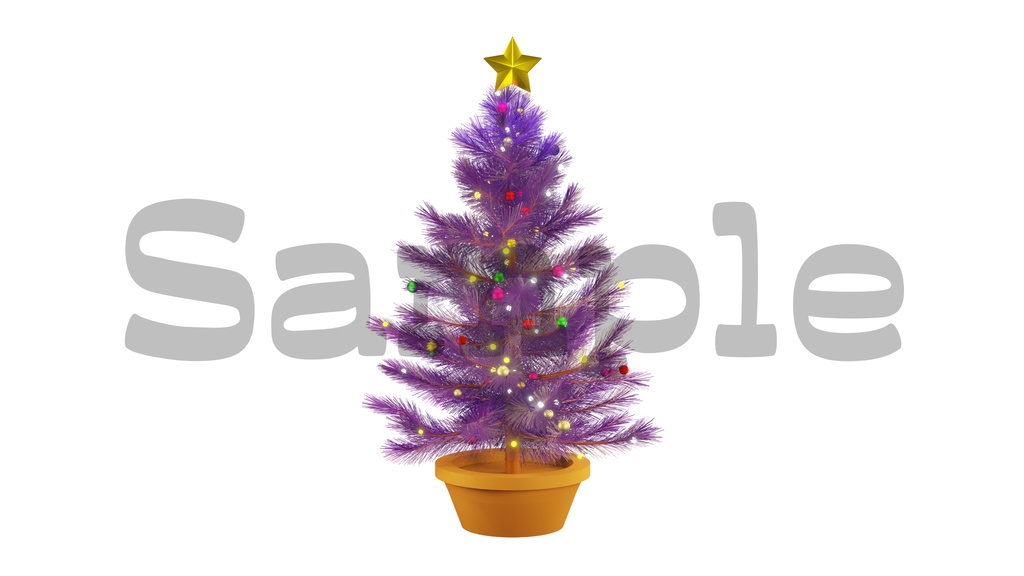 【クリスマスツリー画像】10色展開・透過素材・動画途中・エンディング・OBSで使える