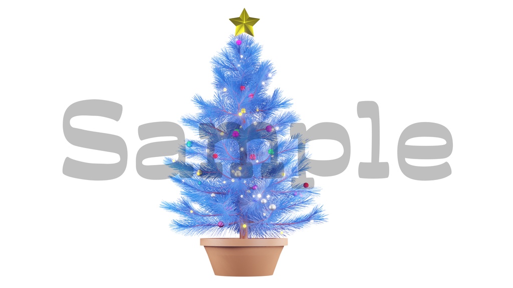 【クリスマスツリー画像】10色展開・透過素材・動画途中・エンディング・OBSで使える