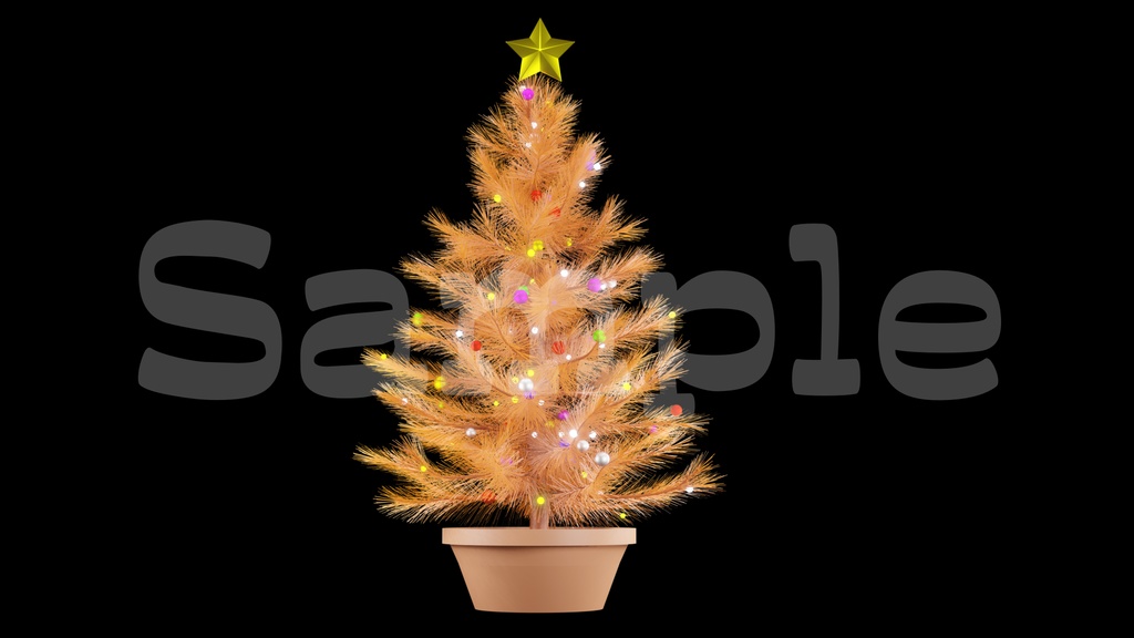 【クリスマスツリー画像】10色展開・透過素材・動画途中・エンディング・OBSで使える