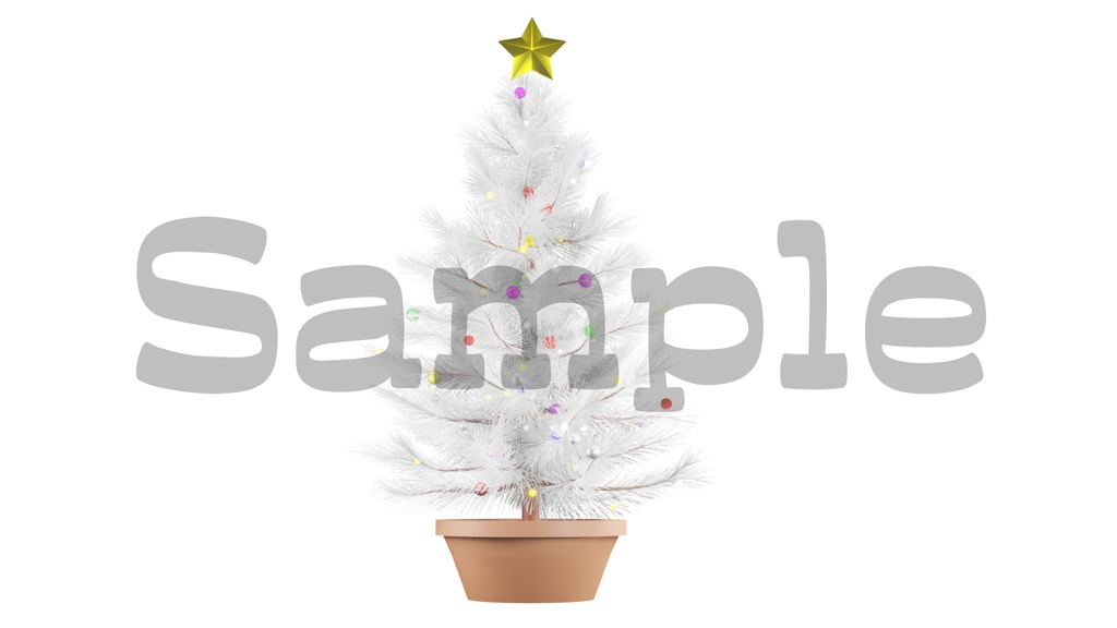 【クリスマスツリー画像】10色展開・透過素材・動画途中・エンディング・OBSで使える