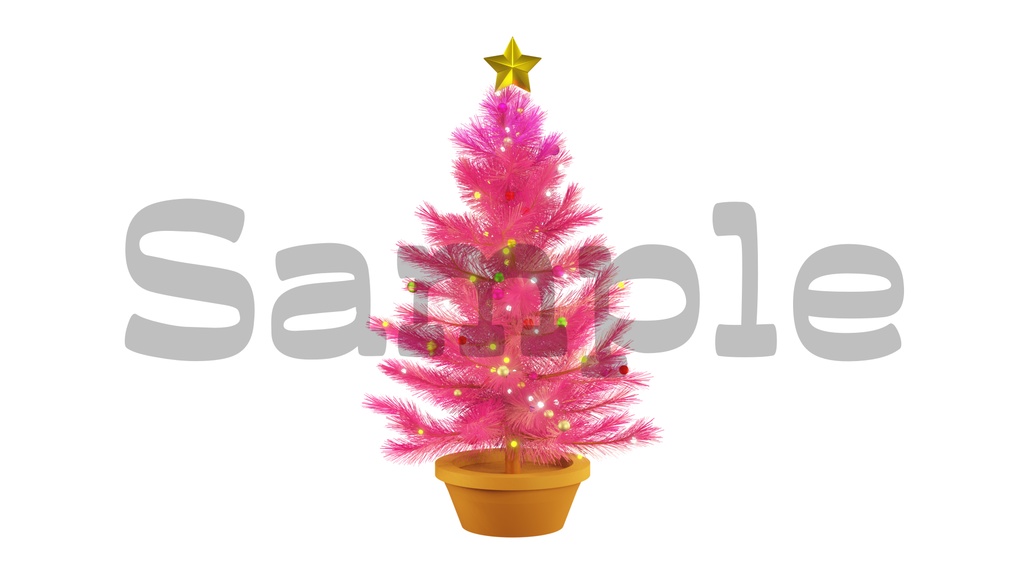 【クリスマスツリー画像】10色展開・透過素材・動画途中・エンディング・OBSで使える