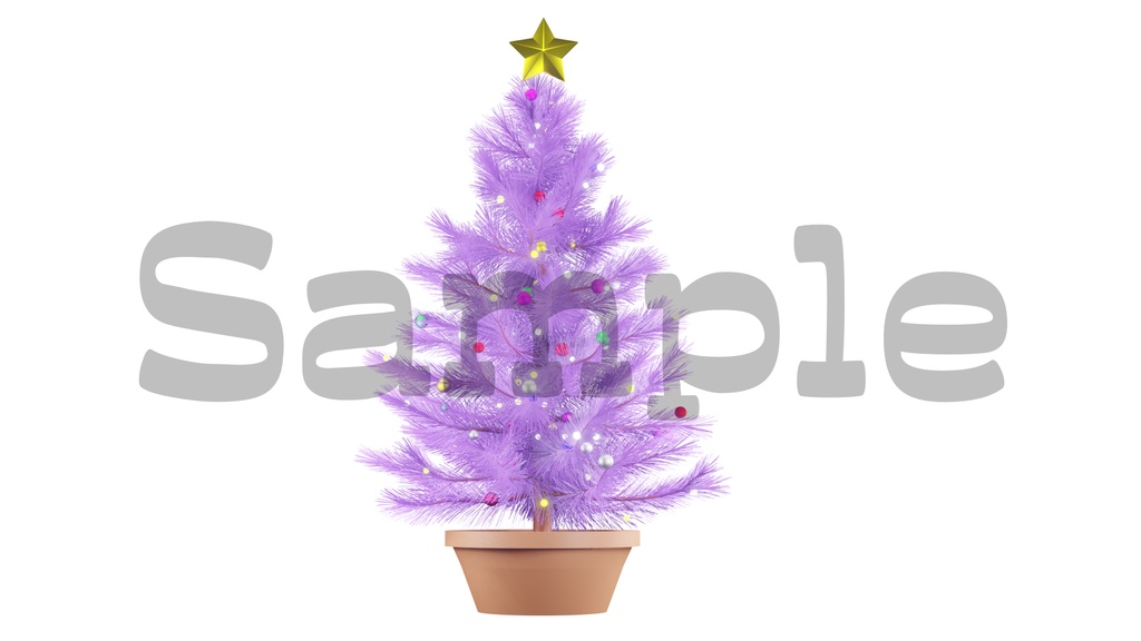 【クリスマスツリー画像】10色展開・透過素材・動画途中・エンディング・OBSで使える