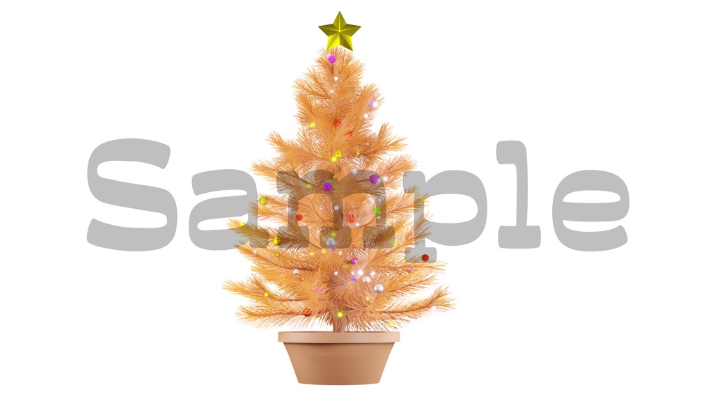 【クリスマスツリー画像】10色展開・透過素材・動画途中・エンディング・OBSで使える