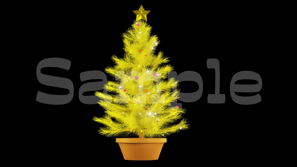 【クリスマスツリー画像】10色展開・透過素材・動画途中・エンディング・OBSで使える