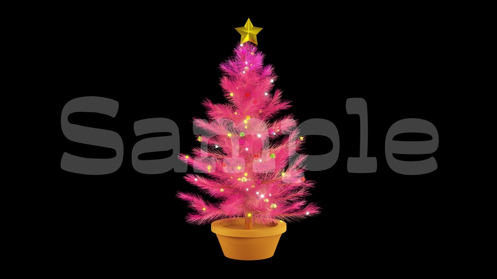 【クリスマスツリー画像】10色展開・透過素材・動画途中・エンディング・OBSで使える