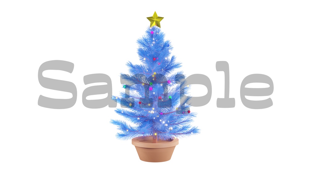 【クリスマスツリー画像】10色展開・透過素材・動画途中・エンディング・OBSで使える