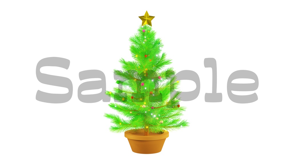 【クリスマスツリー画像】10色展開・透過素材・動画途中・エンディング・OBSで使える