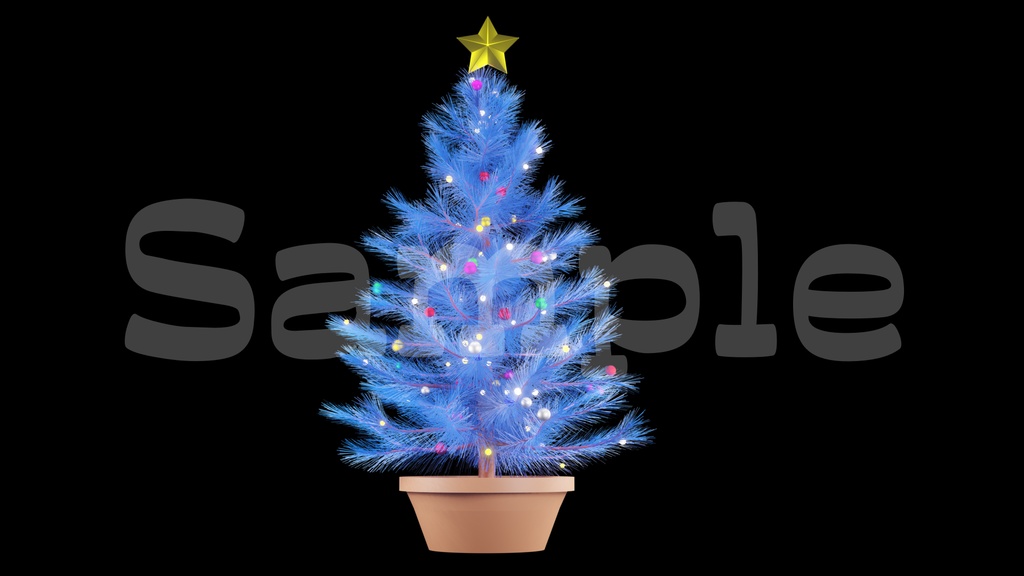 【クリスマスツリー画像】10色展開・透過素材・動画途中・エンディング・OBSで使える