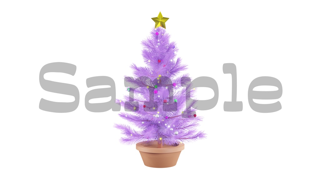 【クリスマスツリー画像】10色展開・透過素材・動画途中・エンディング・OBSで使える