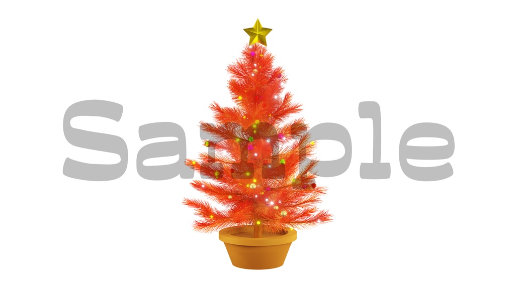 【クリスマスツリー画像】10色展開・透過素材・動画途中・エンディング・OBSで使える