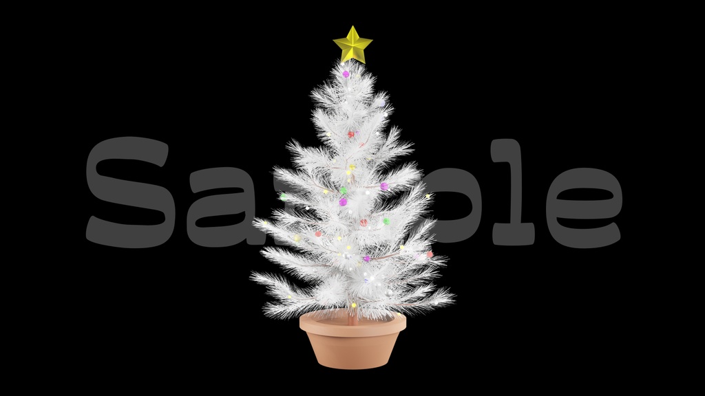 【クリスマスツリー画像】10色展開・透過素材・動画途中・エンディング・OBSで使える