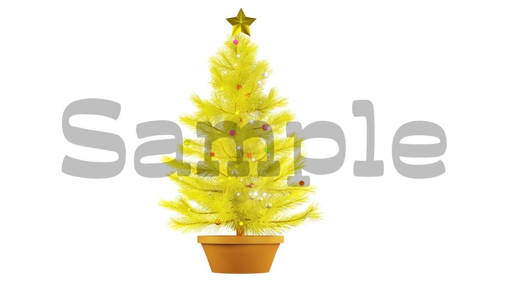 【クリスマスツリー画像】10色展開・透過素材・動画途中・エンディング・OBSで使える