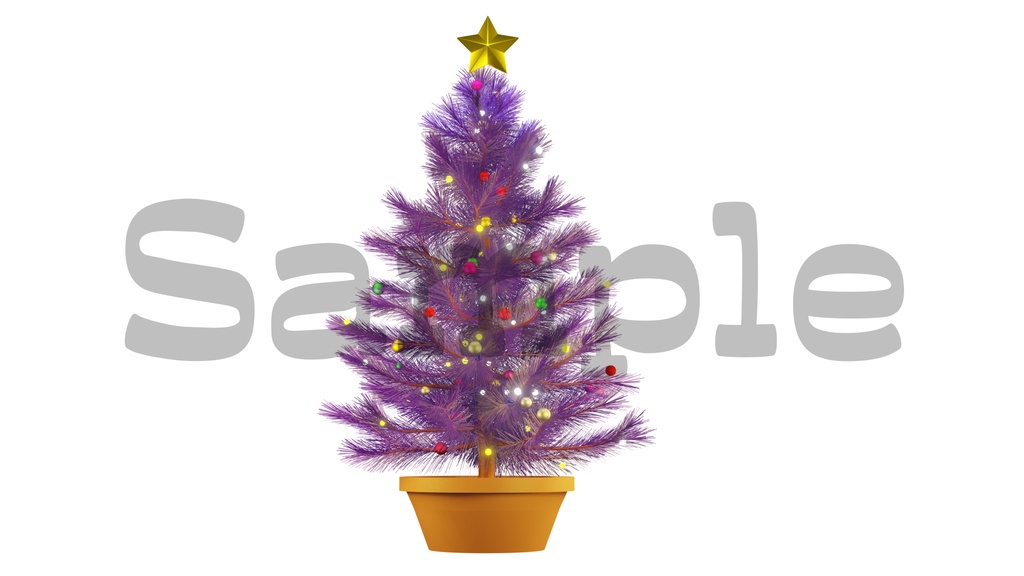 【クリスマスツリー画像】10色展開・透過素材・動画途中・エンディング・OBSで使える