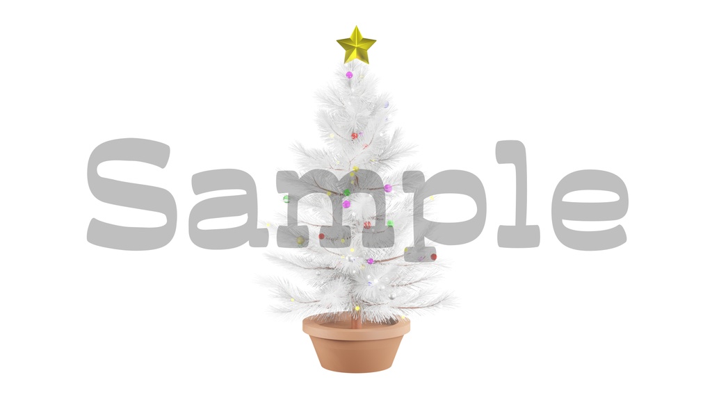 【クリスマスツリー画像】10色展開・透過素材・動画途中・エンディング・OBSで使える