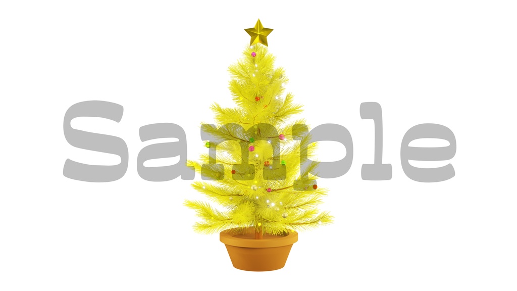 【クリスマスツリー画像】10色展開・透過素材・動画途中・エンディング・OBSで使える