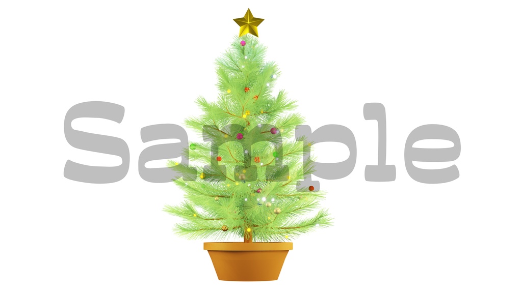 【クリスマスツリー画像】10色展開・透過素材・動画途中・エンディング・OBSで使える