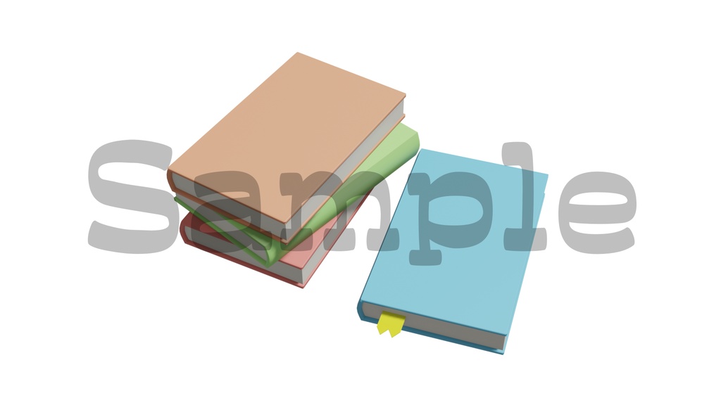 【本の画像】全5種類・透過素材・動画途中・エンディング・OBSで使える