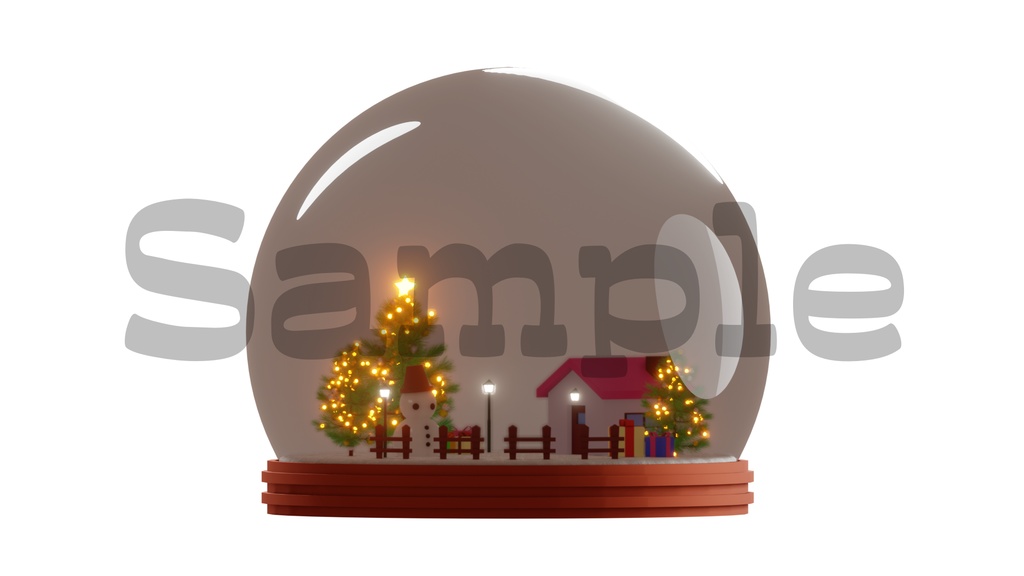 【スノードームの画像】透過素材・動画途中・エンディング・OBSで使える