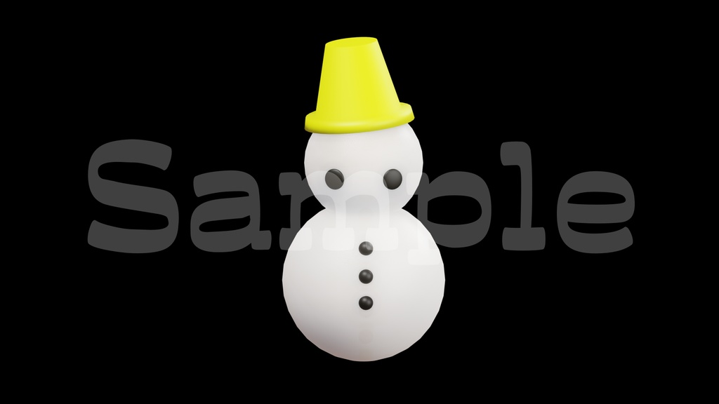 【雪だるまの画像】全5色・透過素材・動画途中・エンディング・OBSで使える